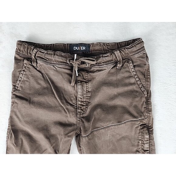 DU/ER N2X Jogger Pants Men's 32x29 Brown Slim Fit Stretch Drawstring MJNS1100 - Picture 2 of 13